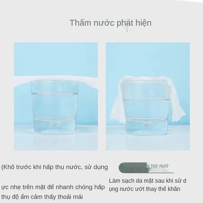 Khăn nén cầm tay dùng một lần bông tinh khiết du lịch làm đẹp lau mặt, tẩy trang người lớn cần thiết