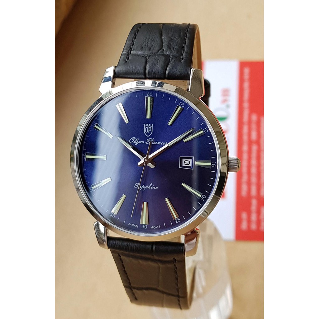 Đồng hồ nam mặt kính sapphire Olym Pianus OP130-03MS-GL xanh