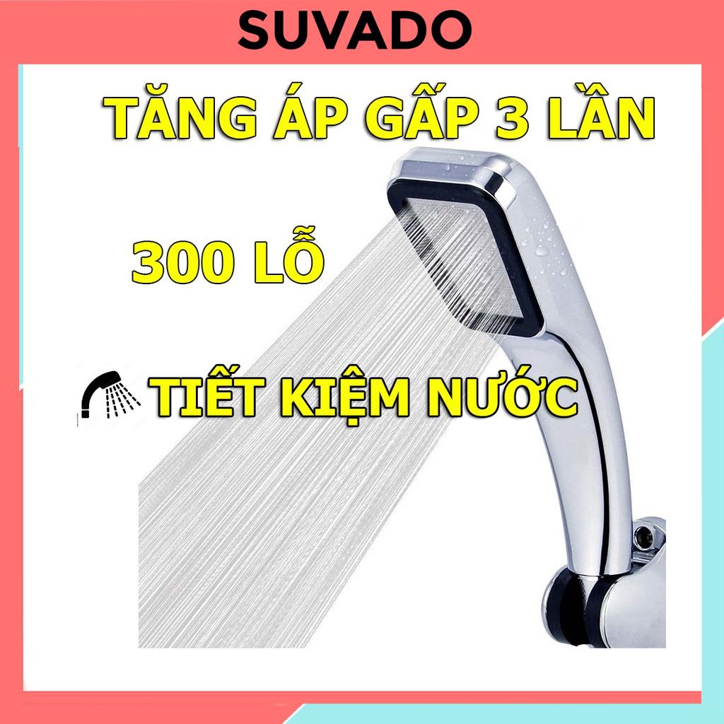 Đầu vòi sen tắm tay sen tăng áp 300 lỗ cao cấp áp suất cao tiết kiệm nước cho phòng tắm VS2 SUVADO