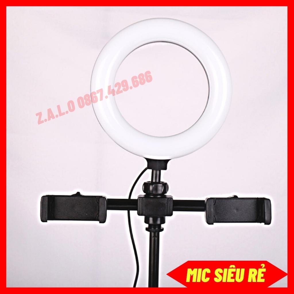 Đèn Live 3 Trong 1 Có Kẹp 2 Điện Thoại, Đèn Size 16cm Để Bàn Bán Hàng, Livestream, Học Online Siêu Chắc Chắn Và Tiện Lợi