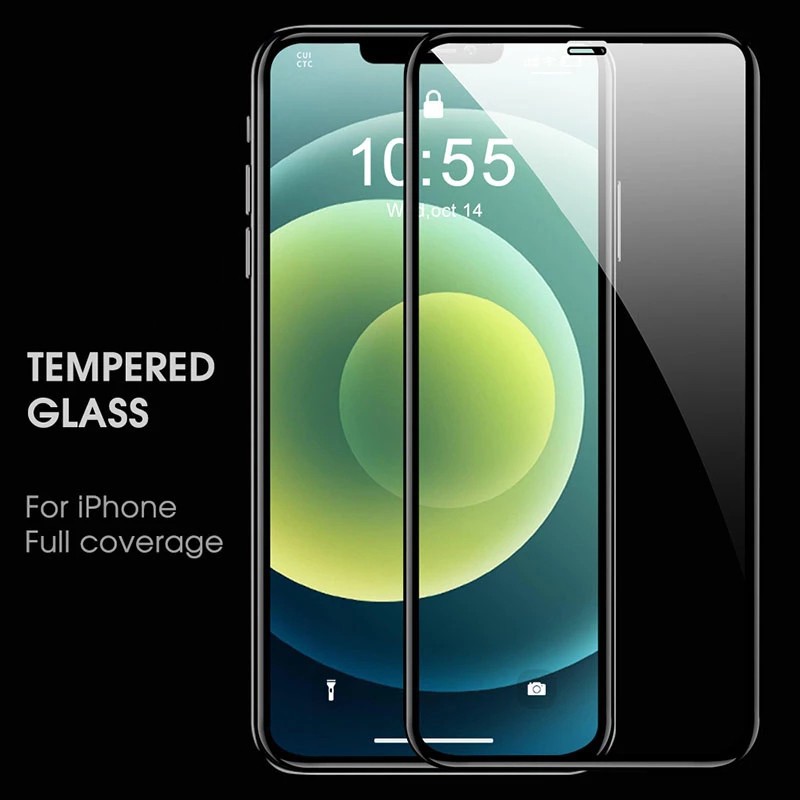 Kính Cường Lực 9D HD Bảo Vệ Toàn Màn Hình Cho iPhone 11 Pro XS MAX XR X 10 SE 7 8 6s Plus