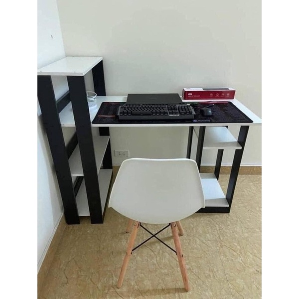 Bàn làm việc kèm kệ sách để đồ gỗ MDF Cao 75 x Rộng 100 x Sâu 40