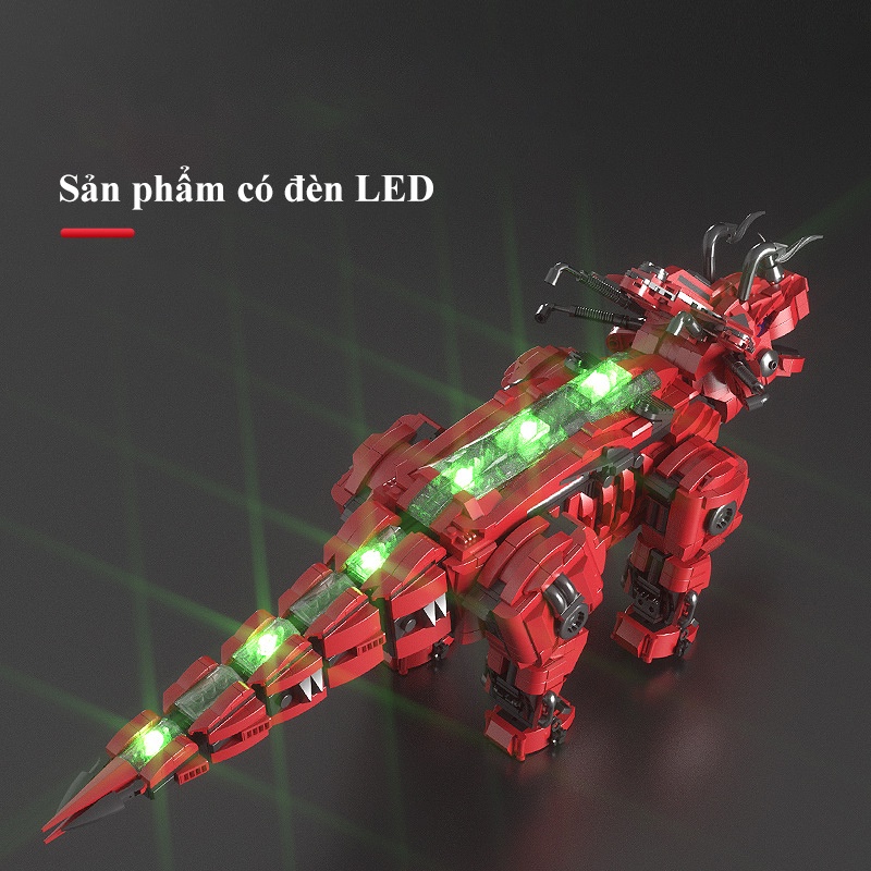 Đồ chơi Lắp ráp Khủng long máy Tam giác long, Panlos 611012 Triceratop Dinosaur, Xếp hình thông minh