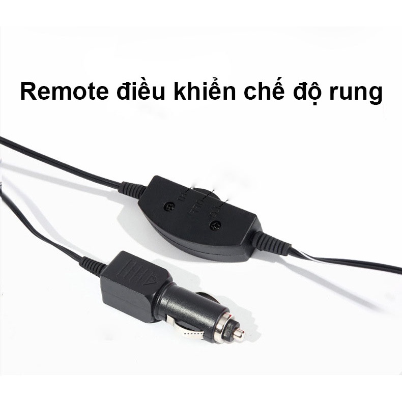Đệm Tựa Lưng Massage Ô Tô - Kèm Theo Remoto Điều Khiển - Xài Điện Tẩu 12V CARZONE.TOP
