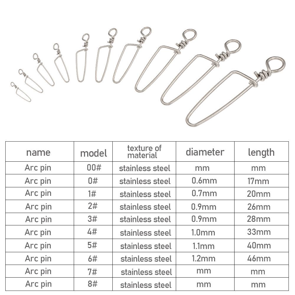 Set 50 chiếc phụ kiện câu cá bằng thép không rỉ cao cấp