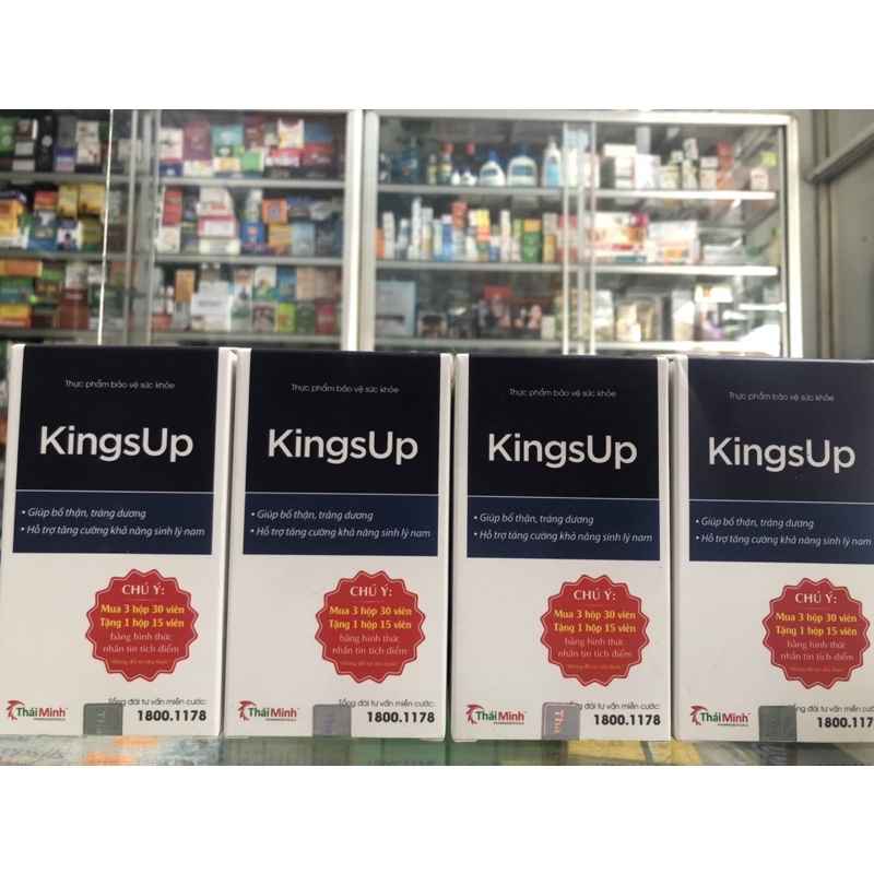 KINGSUP TÍCH ĐIỂM 3 TẶNG 1 - DƯỢC PHẨM THÁI MINH - HỖ TRỢ NAM GIỚI, BỔ THẬN TRÁNG DƯƠNG - LỌ 30 VIÊN