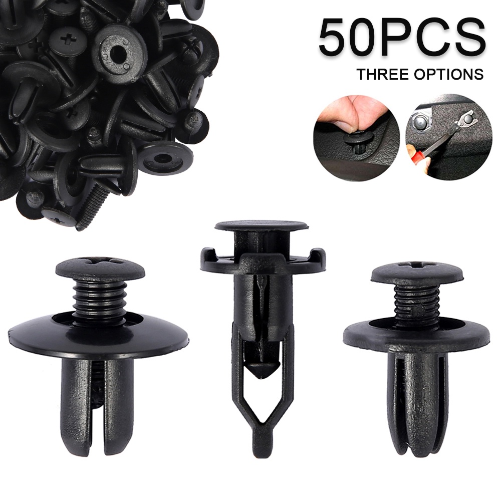 Set 50 Đinh Tán Nhựa 6mm 8mm 9mm Phụ Tùng Cho Xe Ô Tô