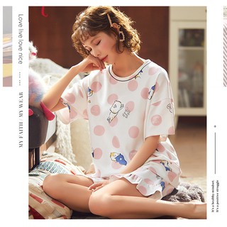 [Best sale] Bộ đồ mặc nhà thun cộc tay cute [BC02]