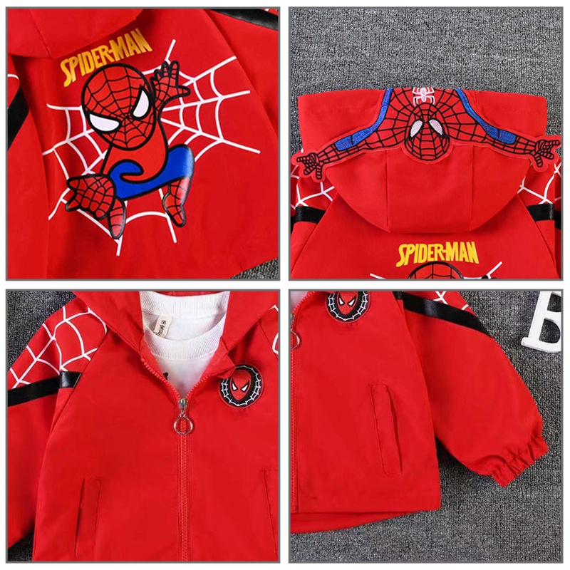 Áo khoác AMILA có mũ trùm họa tiết hoạt hình dễ thương phong cách Hàn Quốc cho bé