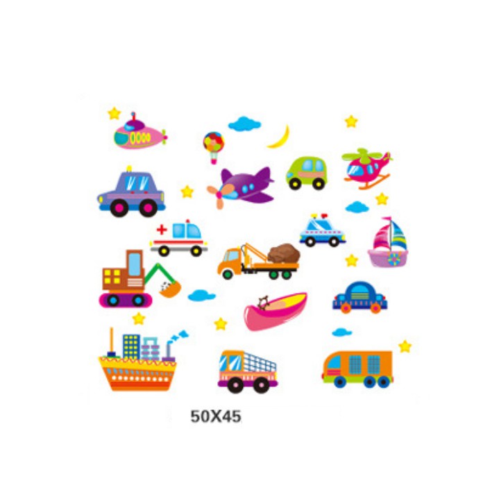 Decan dán tường phương tiện giao thông - XL2008 (KT sau dán: 50*45cm) | BigBuy360 - bigbuy360.vn