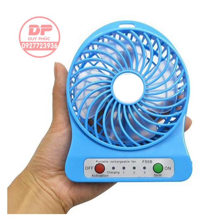 QUẠT SẠC TÍCH ĐIỆN MINI KÈM ĐÈN PIN NHỎ GỌN – TIỆN LỢI