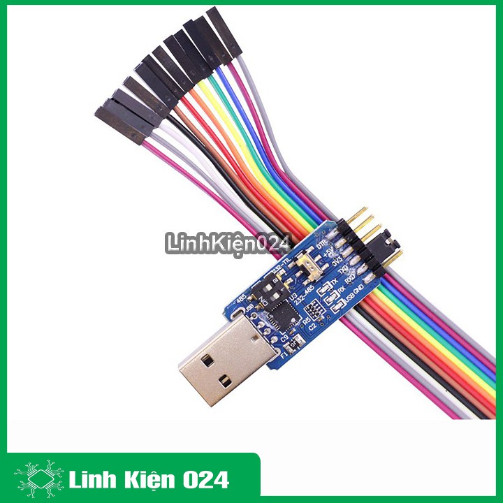 Usb giao tiếp từ Com CP2102 sang TTL RS232/485 3V3 / 5V V2