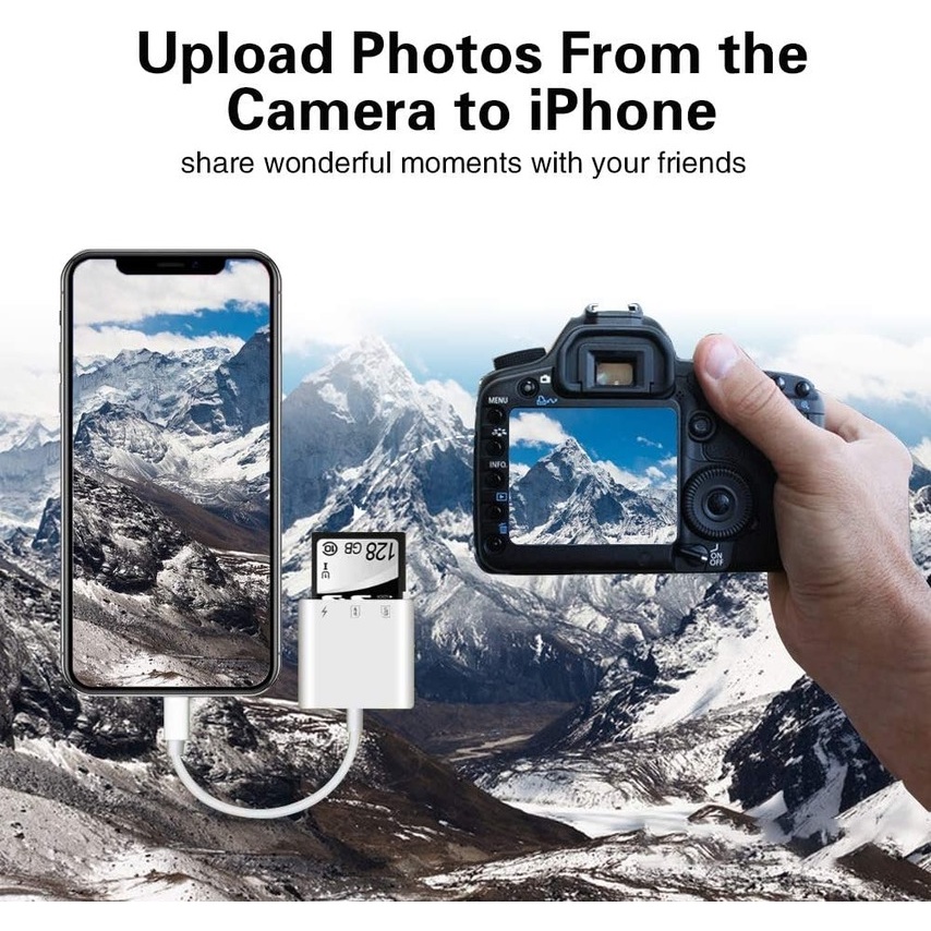 Đầu Đọc Thẻ Nhớ CCLCC SD / micro SD Cho iPhone / iPad / SD