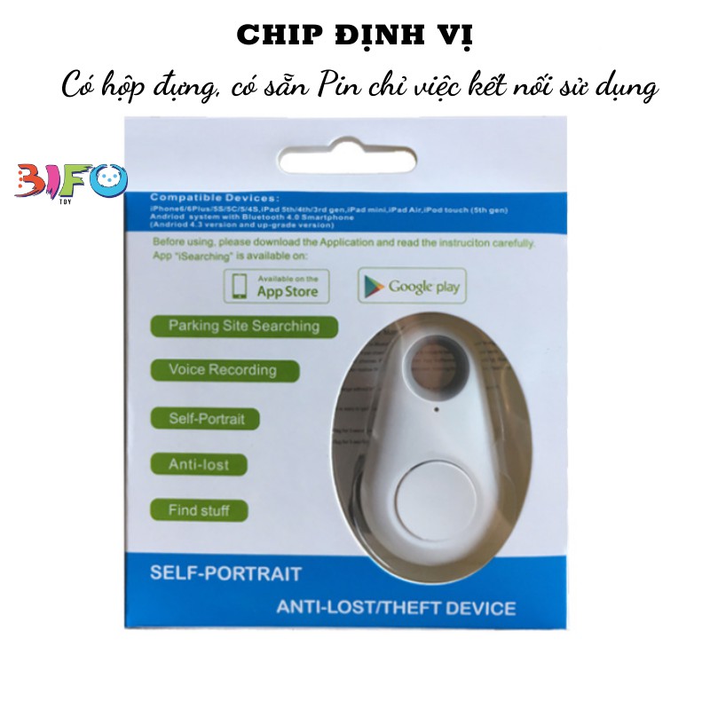 [Kèm pin, hộp] Chip Định Vị Tìm Đồ Vật, Điện Thoại, Chìa Khóa Siêu Nhanh, Chuẩn Xác