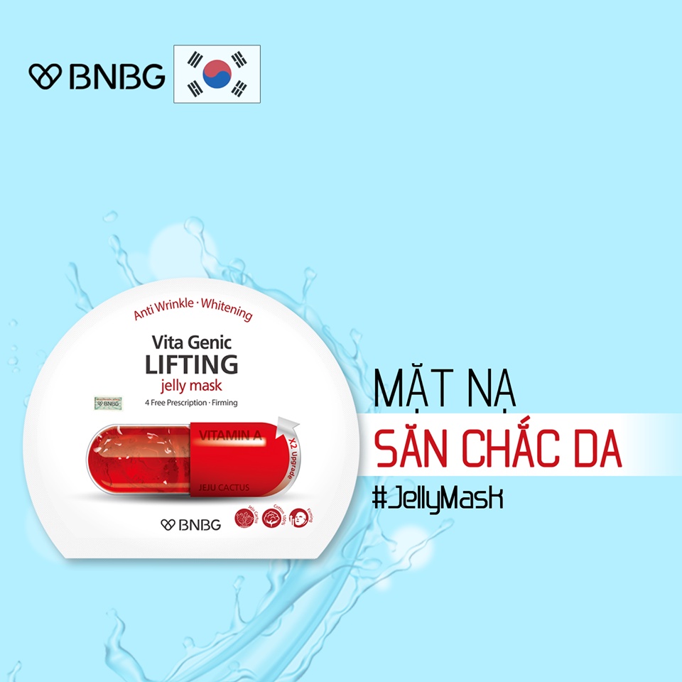 [ Hàng chính hãng ] Hộp 10 Mặt nạ BNBG Lifting Jelly Mask - Vitamin A x10