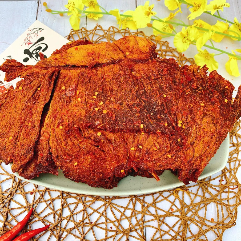 1kg KHÔ BÒ MIẾNG to mềm Hồng Ngự, Túi zip, Snack Food