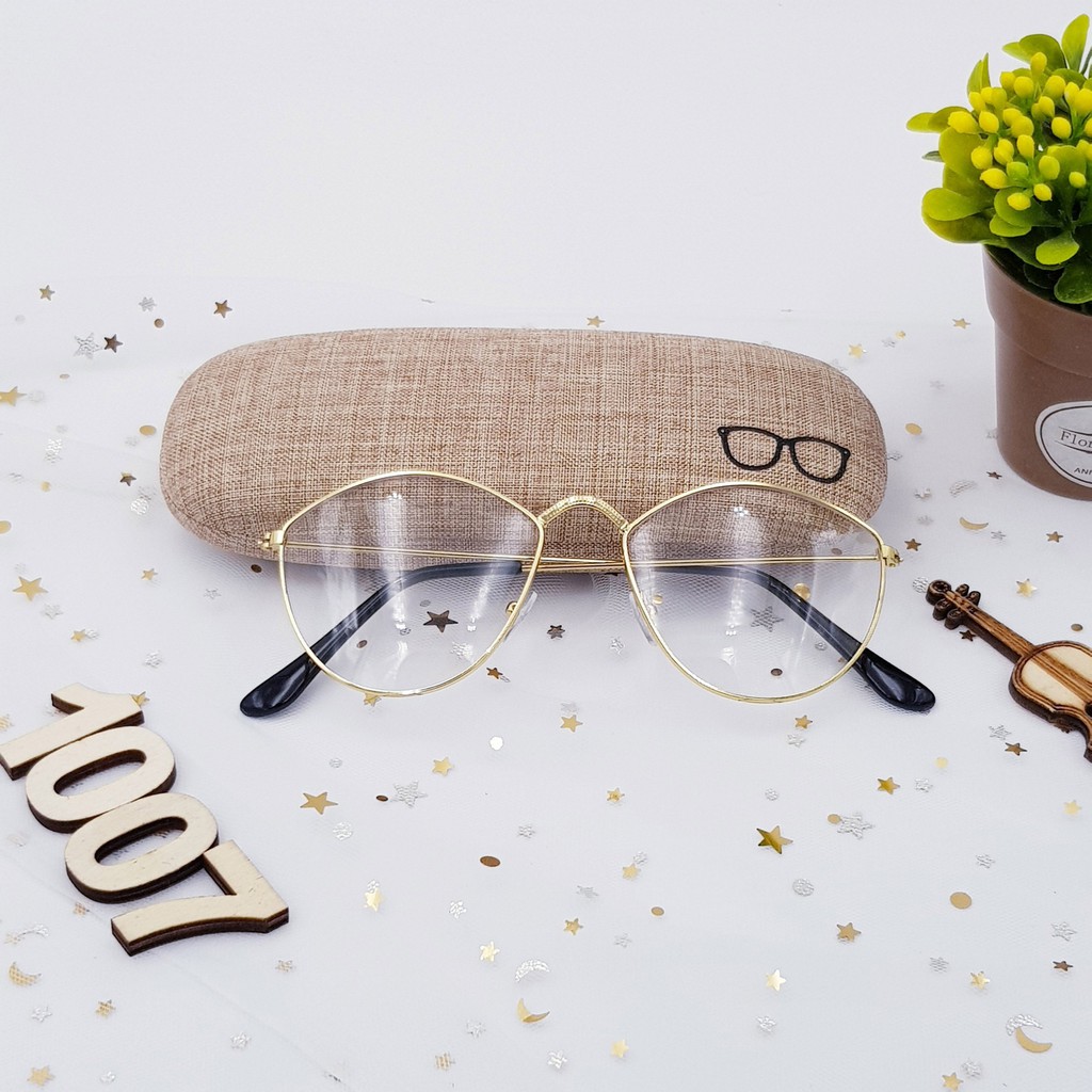 Mắt kính giả cận gọng xi hàn quốc form bầu💖FREESHIP💖gọng kính mát nữ sang chảnh AH1007 | BigBuy360 - bigbuy360.vn