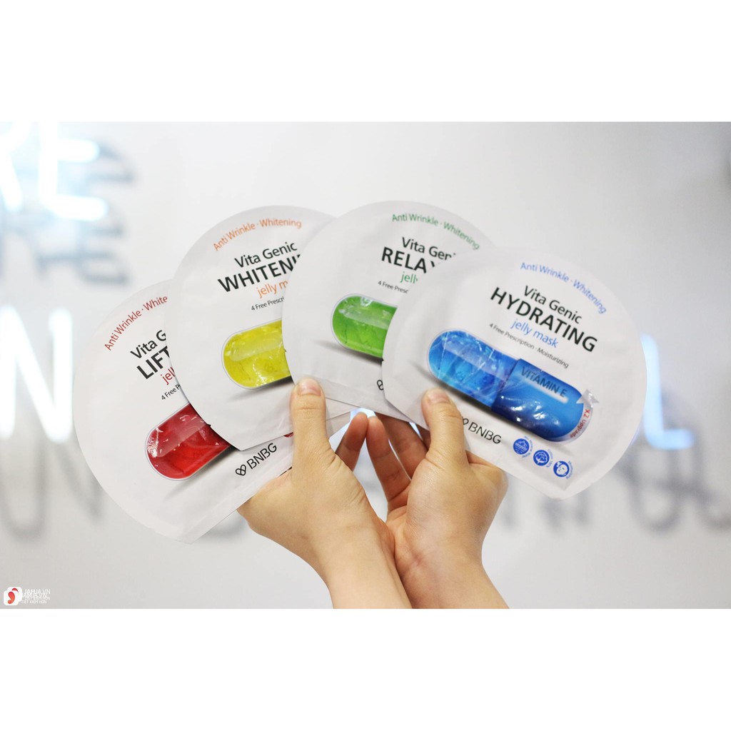 Combo 10 Mặt nạ giấy BNBG Vita Genic Jelly Mask 30ml Mix : Lifting, Whitening, Relaxing, Hydrating NPP Shoptido