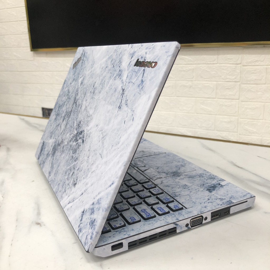 Decal Skin dán Laptop mẫu Vân đá xanh