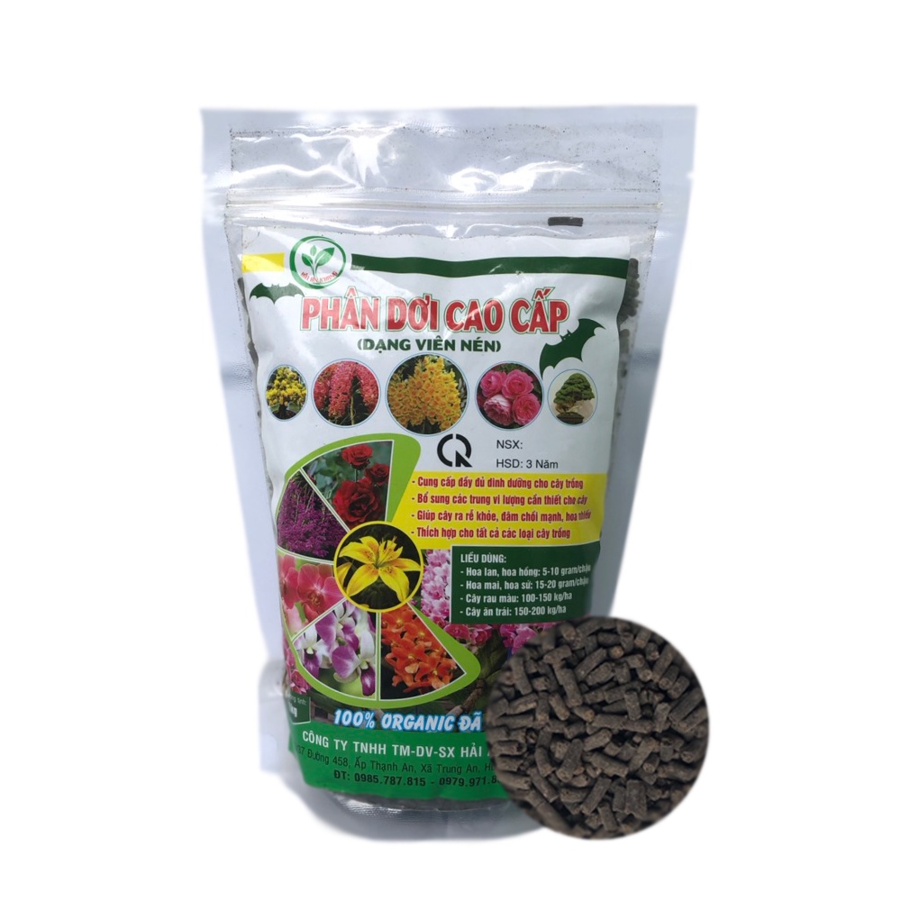 Phân dơi cao cấp dạng viên nén 1kg 100% Organic