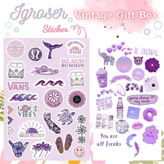 ⚡ Sticker trang trí Vanz die cut purple