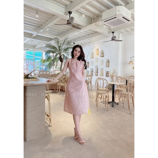 Đầm Midi cổ bèo hở lưng, Céci Store