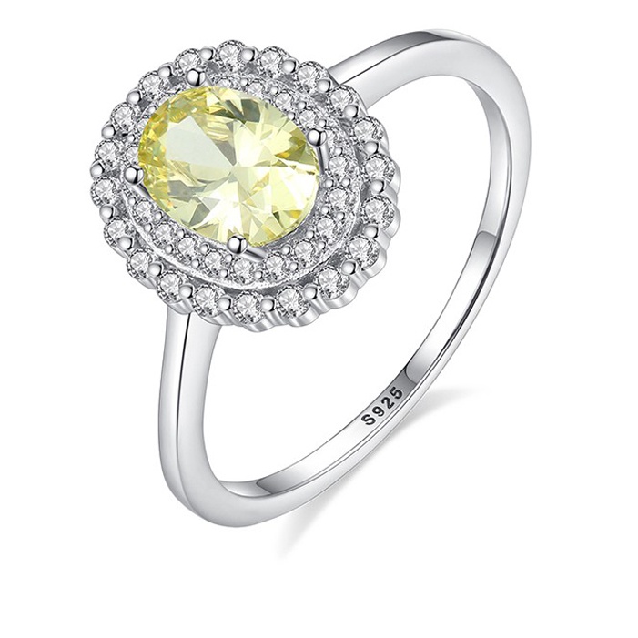 Nhẫn Bạc Nữ Đá Màu Vàng Sang Trọng Qúy Phái N2397 - Bảo Ngọc Jewelry