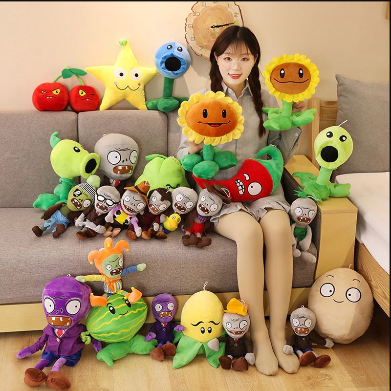 PLANTS vs. ZOMBIES PVZ Soft Stuffed Toys Cartoon Soft Plush Dolls Toy Plushie Doll Xmas Gift For Kids