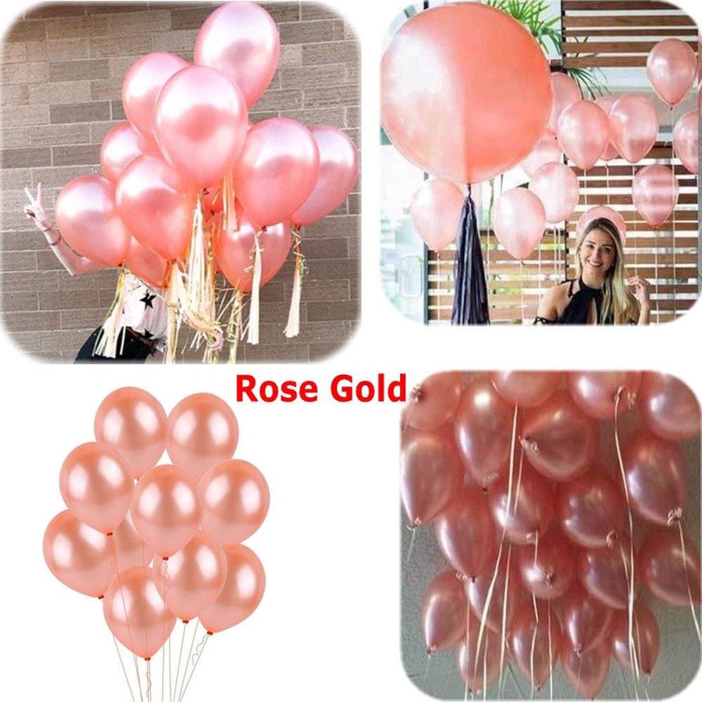 Set 50 bóng bay cao su ánh ngọc trai chất lượng cao 12 inch 2.8gm dùng trang trí tiệc cưới / sinh nhật