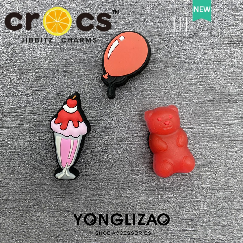 Phụ Kiện Trang Trí Giày crocs Hình Chú Gấu Và Bong Bóng Xinh Xắn DIY