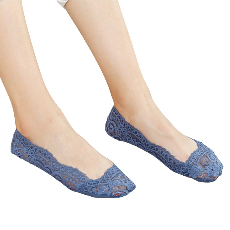 1 Đôi Tất Ren Ngắn Chống Trượt Cho Nữ Sinh