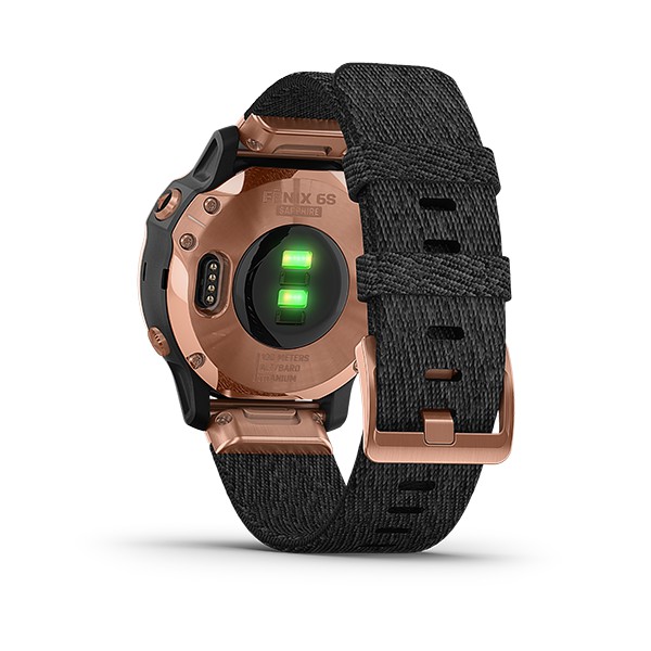 Đồng hồ thông minh Garmin Fenix 6S Sapphire, 42mm, Carbon Gray DLC with Black Band