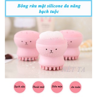 Cọ Rửa Mặt Và Massage Bạch Tuộc Jellyfish Silicon