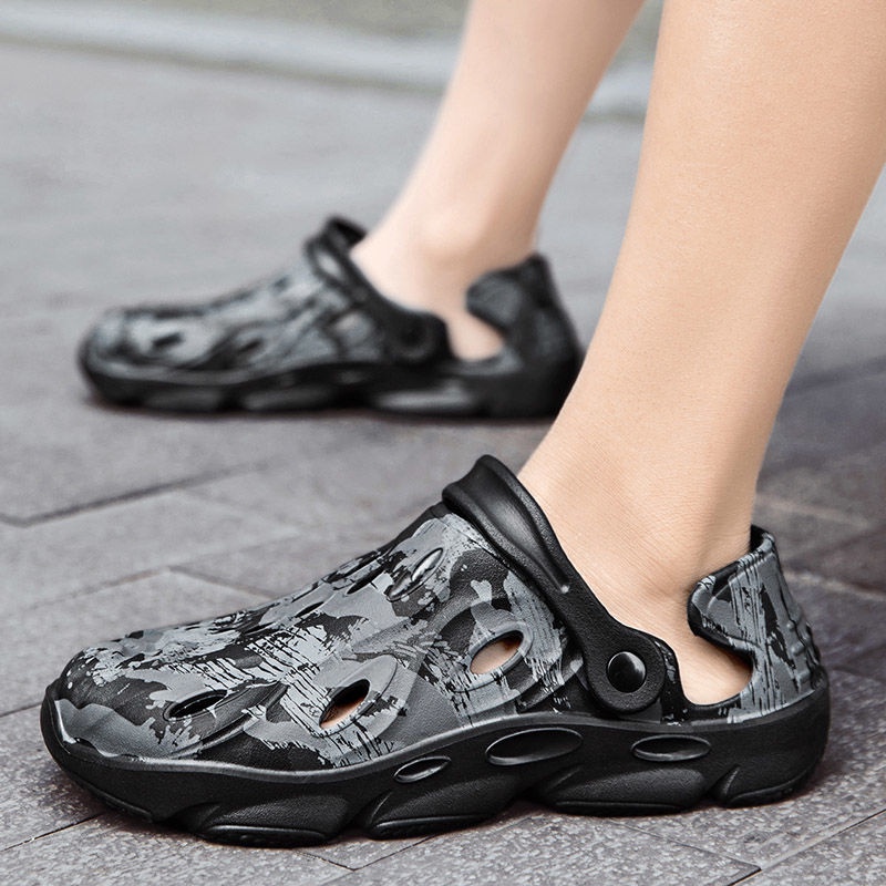 Dép Sandal Đục Lỗ Thoáng Khí Chống Trượt Cỡ Lớn 45 Plus 46 Plus Fat 47 48 Thời Trang Mùa Hè Cho Nam