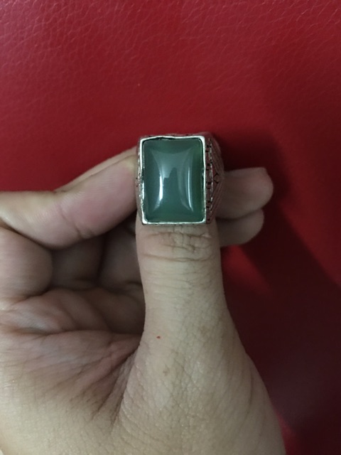 Nhẫn mã não mạ bạc