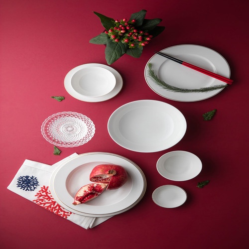 Bộ Chén Dĩa Sứ Minh Long 09 Sản Phẩm - Jasmine- Chỉ Vàng