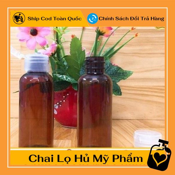 Chai Chiết Mĩ Phẩm ❤ TOP GIÁ RẺ ❤ Chai nắp bật nâu 30ml/50ml/100ml chiết mỹ phẩm , phụ kiện du lịch