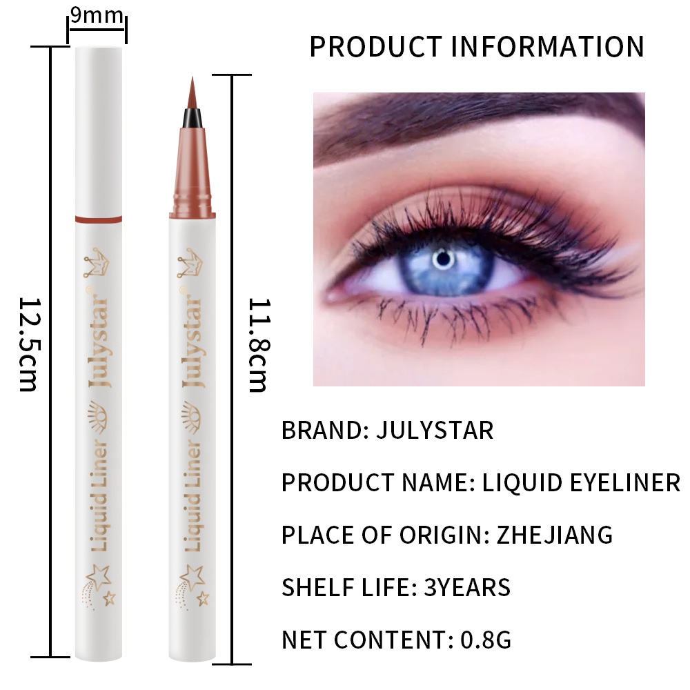 Bút Kẻ Mắt Dạng Lỏng 8 Màu Sắc Tùy Chọn Nhanh Khô Chống Thấm Nước Lâu Trôi Chống Nhòe Trang Điểm Gợi