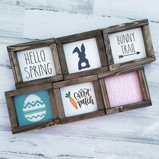 <VINTAGE> Bộ sưu tập biển gỗ - tranh treo tường MINI trang trí decor vintage  - Trang trí mùa xuân, giáng sinh