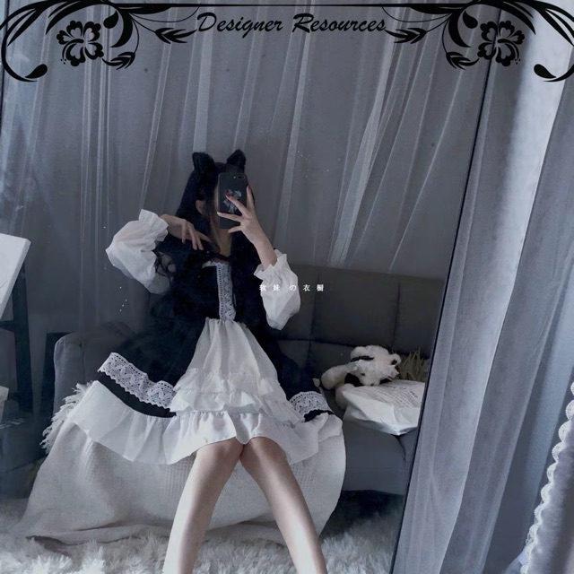 Đầm xòe dài tay phong cách dễ thương Ulzzang T22