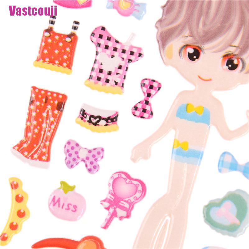 Set 5 Miếng Dán Trang Trí Đầm Công Chúa DIY Xinh Xắn Cho Bé Gái