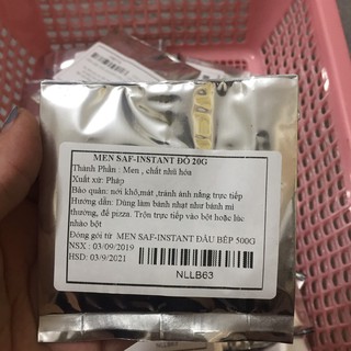 Men khô bánh mỳ lạt Saf-Instant đỏ Pháp gói chia nhỏ 20gr