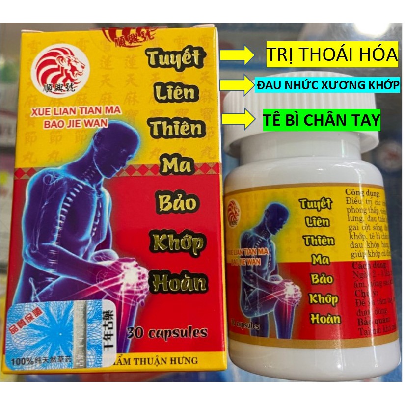 Tuyết Liên Thiên Ma Bảo Khớp Hoàn_DÙNG CHO NGƯỜI BỊ THOÁI HÓA, ĐAU NHỨC MỎI XƯƠNG KHỚP.