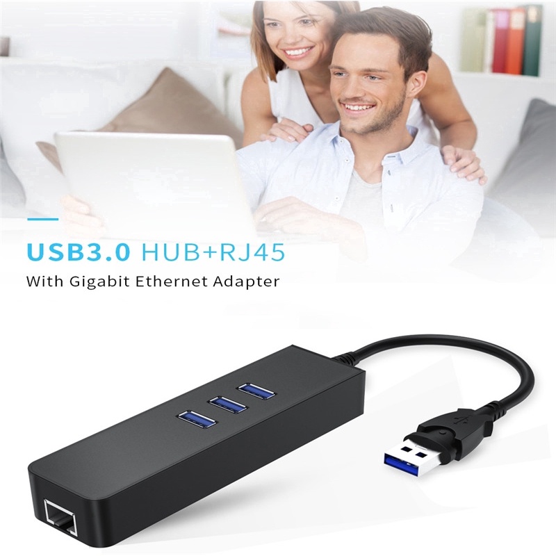 [ LAN 1GBPS ] Bộ Chuyển Đổi Hub 4 Trong 1 Loại Type C / USB-A sang USB 3.0 / RJ45 GIGABIT Lan cho laptop Macbook 4 in 1