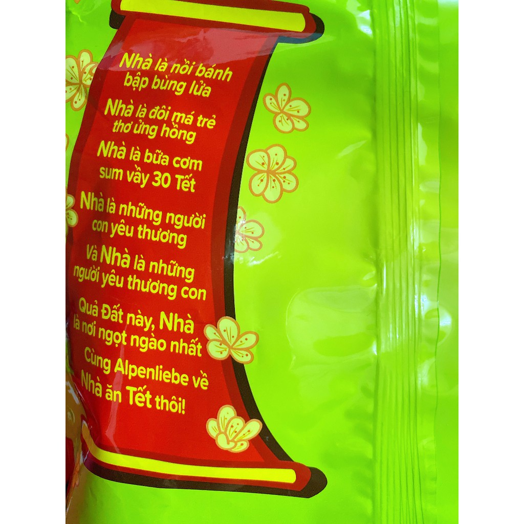 Kẹo Alpenliebe Trà Cam Quế &amp; Trà Bưởi Mật Ong phiên bản Nhà ngày Tết (329 gram)