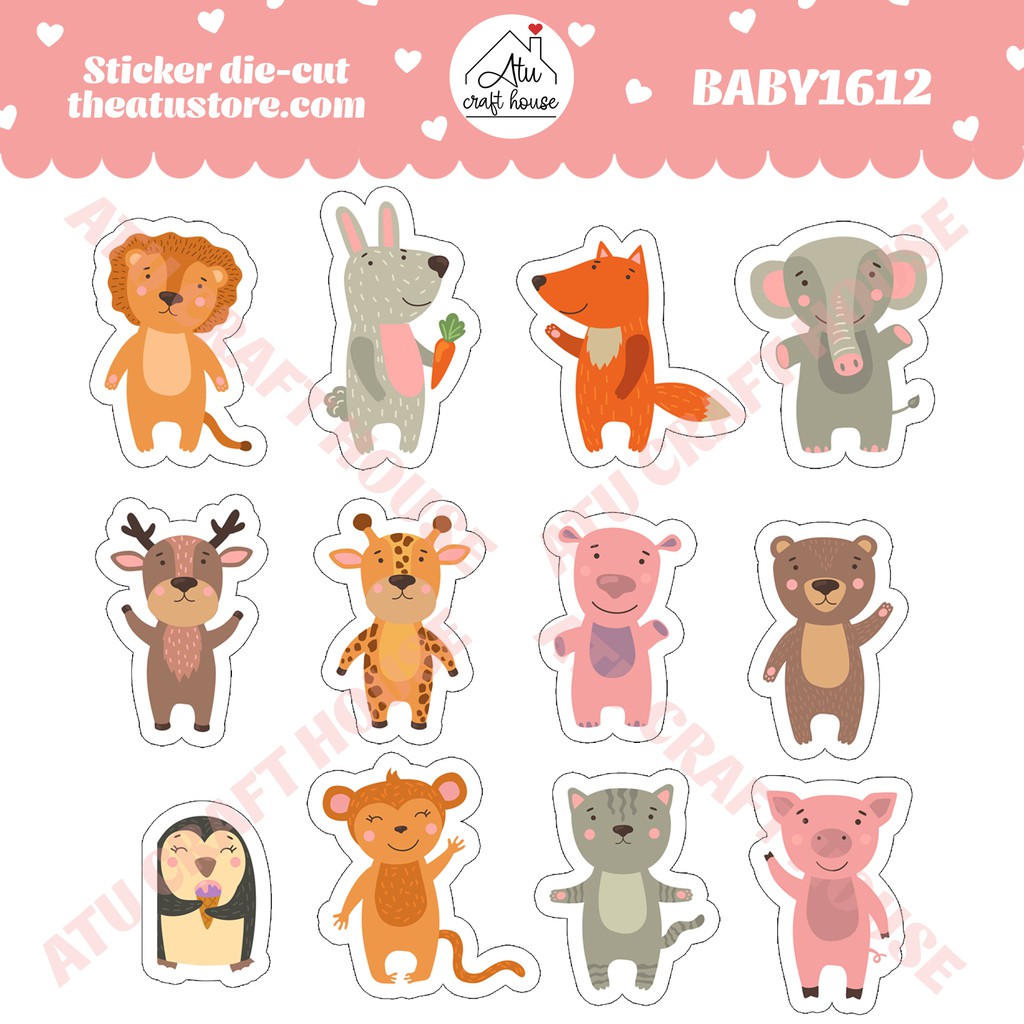 BABY Sticker die-cut - Sticker cắt rời - Nguyên vật liệu làm Scrapbook Handmade