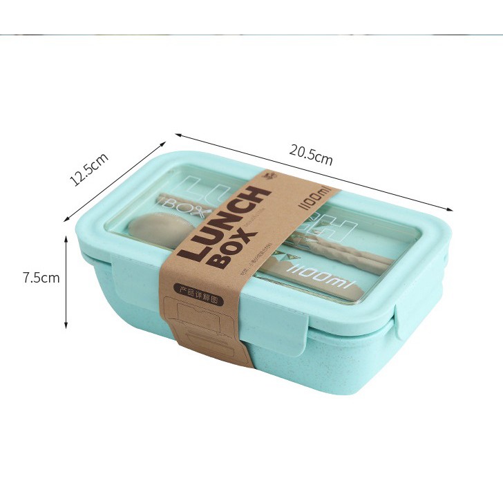 Hộp Cơm Văn Phòng Lunch Box 1100ml - Cao Cấp - Sang Trọng (Tặng Kèm Đũa + Thìa ) | BigBuy360 - bigbuy360.vn