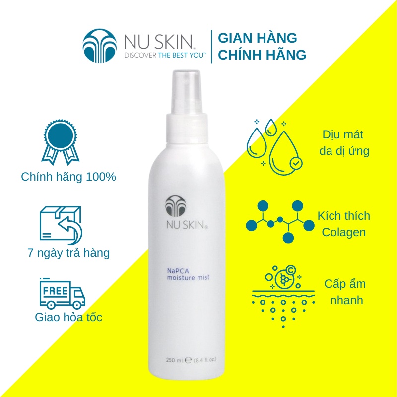 Xịt khoáng dưỡng ẩm Nuskin NaPCA Moisture Mist chống lão hóa 250ml