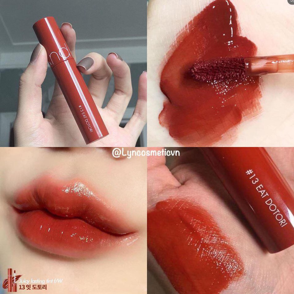 [khoivu]  Son Romand Juicy Tint màu 13 Eat Dotori, Son Tint Lì Romand Juicy Lasting Tint 64