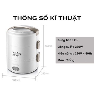 HỘP CƠM ĐIỆN MINI 3 TẦNG CAO CẤP